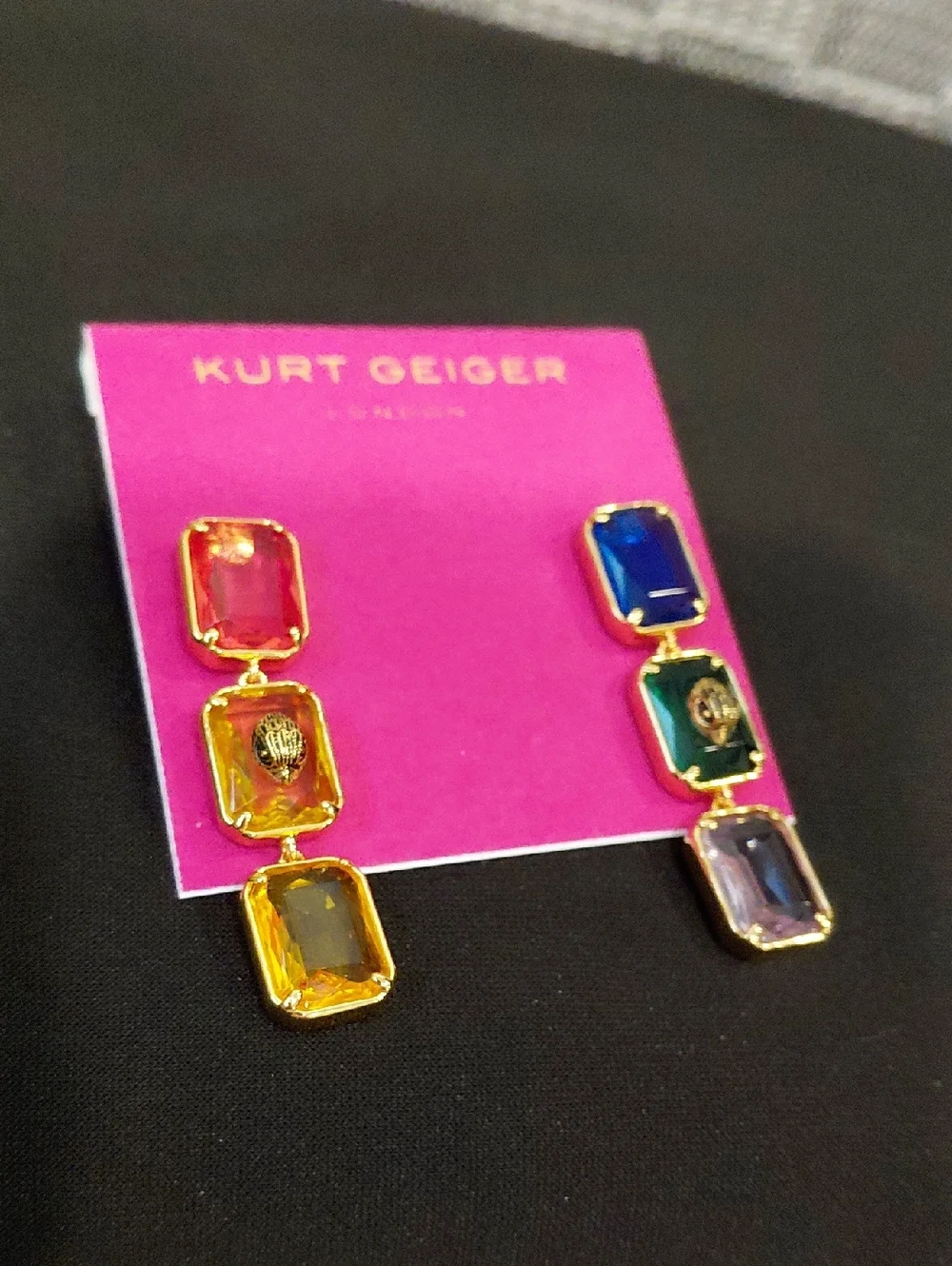 KURT GEIGER LONDON STONE DROP EARRINGS - Picture 7 of 7